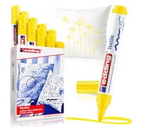 Edding 4500-05 - Caja de 10 Marcadores Textiles - Trazo 2-3 mm - Amarillo