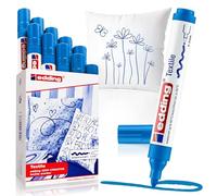 Edding 4500-10 - Caja de 10 Marcadores Textiles - Trazo 2-3 mm - Azul Claro
