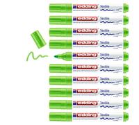Edding 4500-11 - Caja de 10 Marcadores Textiles - Trazo 2-3 mm - Verde Claro