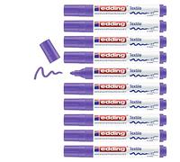 Edding 4500-68 - Caja de 10 Marcadores Textiles - Punta Redondo 2-3 mm - Violeta Neon