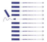 Edding 4600 - Caja de 10 Marcadores Textiles - Punta Redonda - 1 mm - Azul