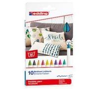 Edding 4600 rotulador textil - juego de 10 colores (divertidos) - punt