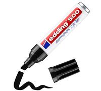 Edding 500-1 Marcador Permanente - Negro - Punta Biselada 2-7 mm