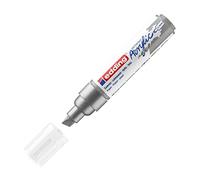 Edding 5000-923 - 1 Marcador Acrílico de Trazo Grueso - Punta Biselada Ancha 5-10 mm - Plata