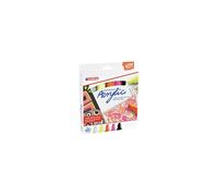 Edding - 5000 Acrylic Marker Broad marcador permanente Punta de cincel Negro, Naranja, Rosa, Blanco, Amarillo 5 pieza(s) 5000-E5-NEON