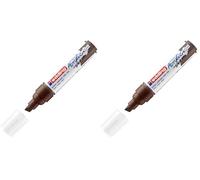 Edding 5000 marcador acrílico de trazo grueso - marrón - 1 rotulador acrílico resistente al agua - punta biselada ancha 5-10 mm - pintura acrílica para lienzo, papel kraft, madera y piedra