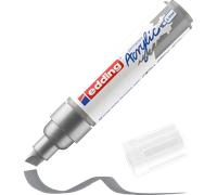 Edding 5000-923 - 1 Marcador Acrílico de Trazo Grueso - Punta Biselada Ancha 5-10 mm - Plata