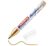 Edding 5100-924 - 1 Marcador Acrílico de Trazo Medio - Punta Redonda 2-3 mm - Oro
