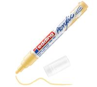 Edding 5100 marcador acrílico de trazo medio - amarillo pastel - 1 rotulador acrílico resistente al agua - punta redonda 2-3 mm - pintura acrílica para lienzo, papel kraft, madera y piedra