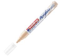 Edding 5100 marcador acrílico de trazo medio - beis - 1 rotulador acrílico resistente al agua - punta redonda 2-3 mm - pintura acrílica para lienzo, papel kraft, madera y piedra