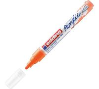 Edding 5100 marcador acrílico de trazo medio - naranja neón - 1 rotulador acrílico resistente al agua - punta redonda 2-3 mm - pintura acrílica para lienzo, papel kraft, madera y piedra