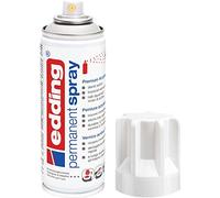 edding 5200 spray permanente - brillante blanco - 200 ml - pintura acrílica para pintar y decorar vidrio, metal, madera, cerámica, plástico, lienzo - aerosol, spray acrílico, spray de pintura
