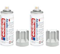 Edding 5200 spray permanente - gris claro mate - 200 ml - pintura acrílica para pintar y decorar vidrio, metal, madera, cerámica, plástico, lienzo - aerosol, spray acrílico, spray de pintura