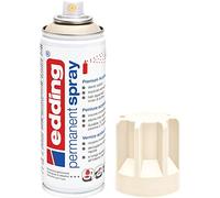 edding 5200 spray permanente - marfil mate - 200 ml - pintura acrílica para pintar y decorar vidrio, metal, madera, cerámica, plástico, lienzo - aerosol, spray acrílico, spray de pintura