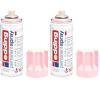 Edding 5200 spray permanente - rosa pastel mate - 200 ml - pintura acrílica para pintar y decorar vidrio, metal, madera, cerámica, plástico, lienzo - aerosol, spray acrílico, spray de pintura