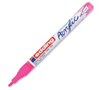 Edding 5300-069 - 1 Marcador Acrílico de Trazo Fino - Punta Redonda 1-2 mm - Rosa Neón
