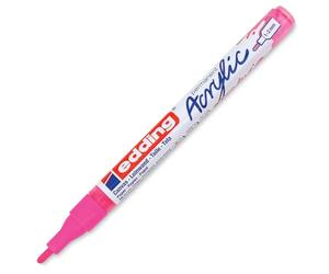 Edding 5300-069 - 1 Marcador Acrílico de Trazo Fino - Punta Redonda 1-2 mm - Rosa Neón