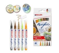 edding Marcadores acrílicos finos 5300-5 - Colores naturales, punta fina 1-2 mm