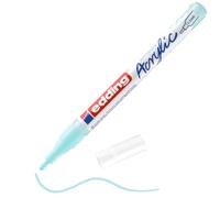 Edding 5300 marcador acrílico de trazo fino - azul pastel - 1 rotulador acrílico resistente al agua - punta redonda 1-2 mm - pintura acrílica para lienzo, papel kraft, madera y piedra