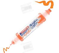 Edding 5400-066 - 1 Marcador Acrílico de Tubo 3D - Doble Punta 2-3mm y 5-10mm - Naranja Neón