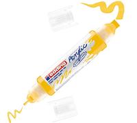 Edding 5400-905 - 1 Marcador Acrílico de Tubo 3D - Doble Punta 2-3mm y 5-10mm - Amarillo