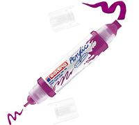 Edding 5400-910 - 1 Marcador Acrílico de Tubo 3D - Doble Punta 2-3mm y 5-10mm - Violeta