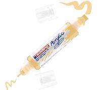 Edding 5400-915 - 1 Marcador Acrílico de Tubo 3D - Doble Punta 2-3mm y 5-10mm - Amarillo Pastel
