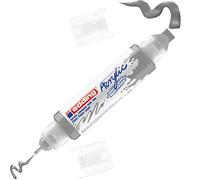 Edding 5400-923 - 1 Marcador Acrílico de Tubo 3D - Doble Punta 2-3mm y 5-10mm - Plata