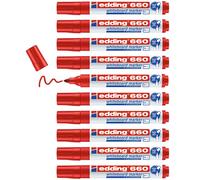 edding Rotulador para pizarra blanca 660 Punta redonda 1,5-3 mm Rojo