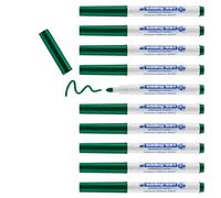 Edding 661-001 - 10 Marcadores para Pizarra Blanca - Punta Redonda 1-2mm - Verde