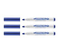 Edding 661 - Rotuladores para pizarra blanca (3 unidades, punta media, 1 - 2 mm), color azul