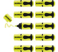 edding 7 minimarcador fluorescente - amarillo neón - 10 rotuladores fluorescentes - punta biselada 1-3 mm - en colores modernos - para bullet journal, escuela, colegio, universidad u oficina