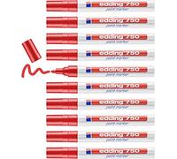 Rotulador edding punta fibra 750 rojo punta redonda 2-4 mm