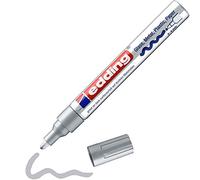 Edding 750/1-54 - Blíster con 1 Marcador de Tinta Opaca Brillante - Punta Redonda 2-4mm - Plata