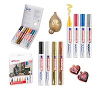 Edding 750-8 Marcadores de Tinta Opaca Brillante - Punta Redonda 2-4 mm - Surtido