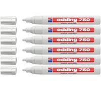 edding Marcador 750 – tinta opaca brillante efecto lacado – punta 2-4 mm – blanco 1 rotulador