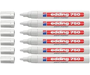 Edding 750 Creative - Rotulador - tinta lacada permanente para todas las superficies - punta de 2 - 4 mm - lote de 6
