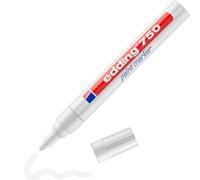 edding 750 marcador de tinta opaca - blanco - 1 rotulador - punta redonda 2-4 mm - para metal, vidrio, piedras o plástico - resistente al calor, permanente, no mancha, impermeable