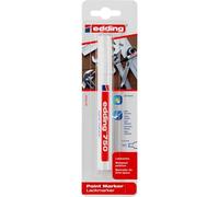 edding 750 marcador de tinta opaca - blanco - 1 rotulador - punta redonda 2-4 mm - para metal, vidrio, piedras o plástico - resistente al calor, permanente, no mancha, impermeable