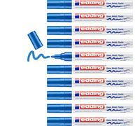 edding Rotulador 750 - tinta opaca brillante, punta 2-4 mm, permanente - azul, 10 unidades