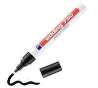 edding 750 marcador de tinta opaca - negro - 1 rotulador - punta redonda 2-4 mm - para metal, vidrio, piedras o plástico - resistente al calor, permanente, no mancha, impermeable