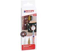 Edding 750 marcador permanente punta fina oro, plata, blanco 3 pieza(s
