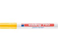 edding 750 marcador de tinta opaca - amarillo - 1 rotulador - punta redonda 2-4 mm - para metal, vidrio, piedras o plástico - resistente al calor, permanente, no mancha, impermeable