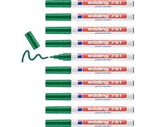 edding Rotulador punta fibra 751 - Punta redonda 1-2 mm - Tinta opaca - Verde