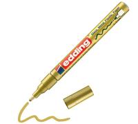 edding Marcador 751 – Tinta opaca brillante – Punta redonda 1–2 mm – Oro (metálico)