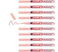 edding 751-10 Marcadores de Tinta Opaca Brillante - Rosa Pastel - Punta redonda 1-2 mm