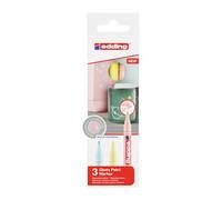 Edding 751-3 Marcadores de Tinta Opaca Brillante Pastel - Punta Redonda 1-2mm - Amarillo/Rosa/Azul