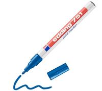 edding Rotulador 751 – azul – punta redonda 1-2 mm – permanente, resistente al calor y al agua