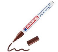 edding 751 marcador de tinta opaca brillante - marrón - 1 rotulador - punta redonda 1-2 mm - rotulador brillante efecto lacado para vidrio, piedras, madera, plástico, papel - color permanente