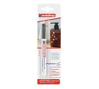 Edding 751 marcador de tinta opaca brillante - negro - 1 rotulador - punta redonda 1-2 mm - rotulador brillante efecto lacado para vidrio, piedras, madera, plástico, papel - color permanente